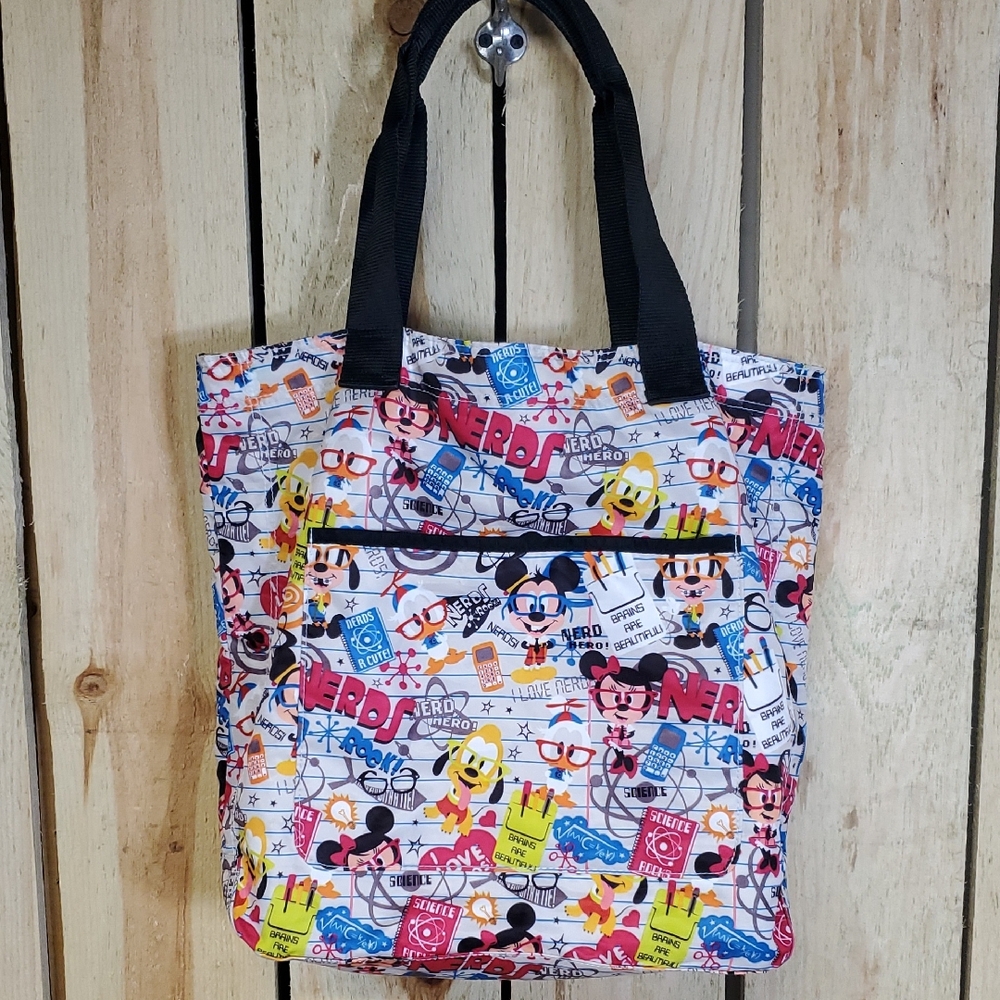 Disney Parks "I Love Nerds" Mickey And Minnie Mouse Tote Bag